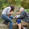feeding the duck with grandpa12